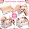 50-Pack Floral “Thank You” Treat Boxes – Gable Gift Boxes for Weddings, Parties, Thanksgiving, Christmas, Employee Appreciation, and Event Favors (White, pink, green)